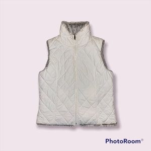 Grey Faux fur reversible vest